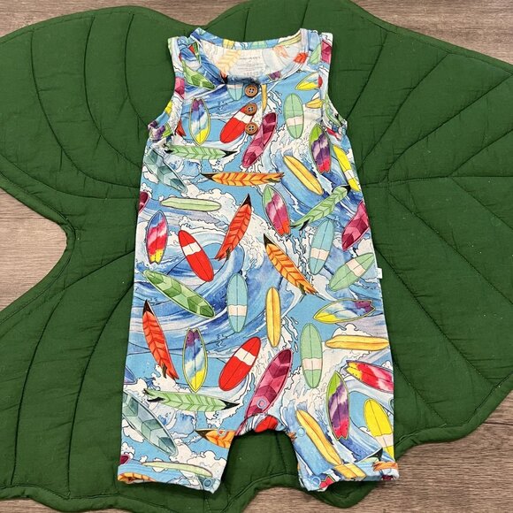 Posh Peanut Bamboo 2T Surfboard Tank Shortie Romper Beachy Tropical - Picture 1 of 3